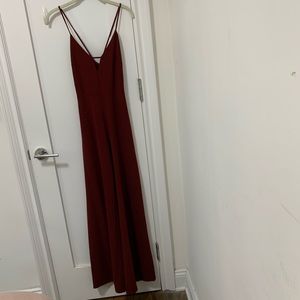 Spaghetti Strap Maroon Jumpsuit